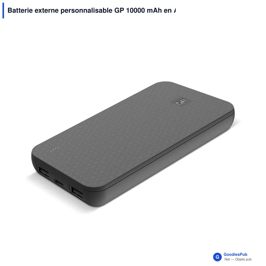 Batterie externe personnalisable GP 10000 mAh en ABS avec logo - B+ Series - Image 2