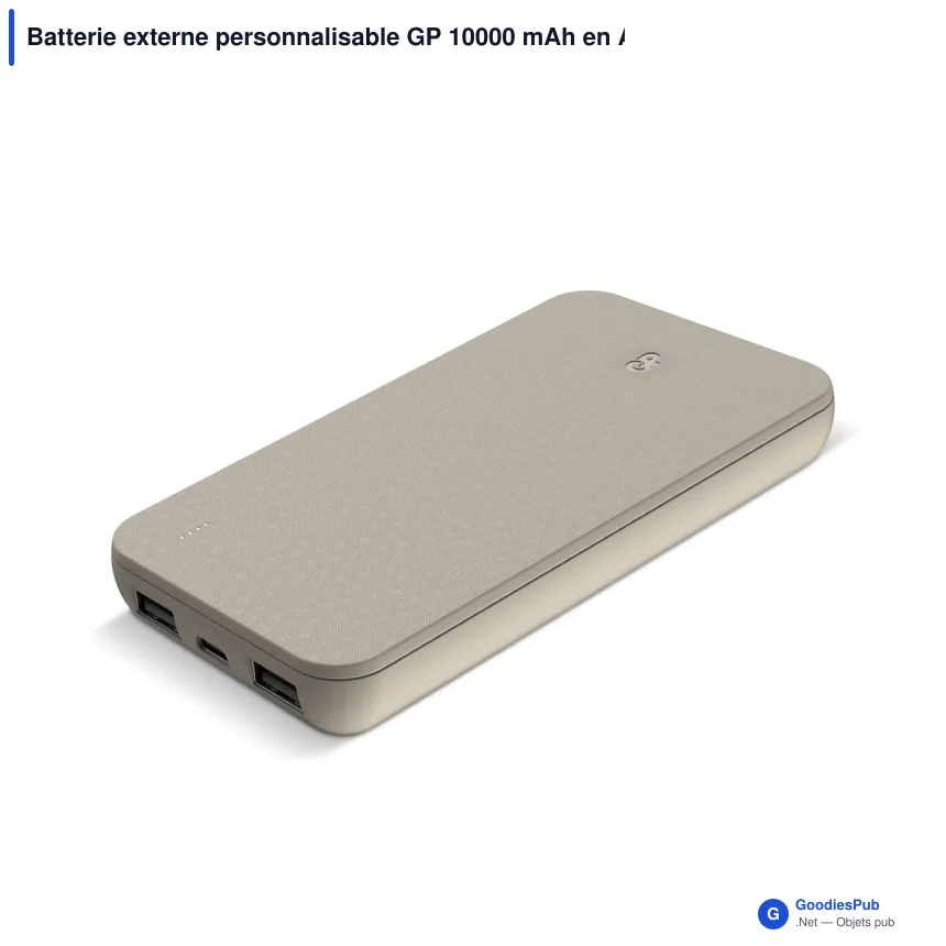 Batterie externe personnalisable GP 10000 mAh en ABS avec logo - B+ Series - Image 3