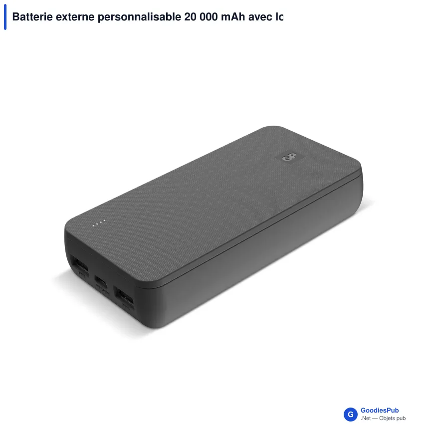 Batterie externe personnalisable 20 000 mAh avec logo - GP B+ Series - Image 2