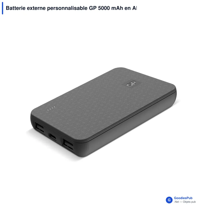 Batterie externe personnalisable GP 5000 mAh en ABS avec logo - B+ Series - Image 2