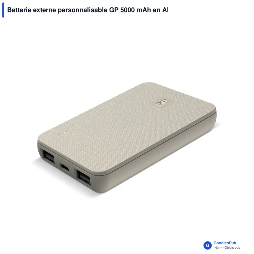 Batterie externe personnalisable GP 5000 mAh en ABS avec logo - B+ Series - Image 3