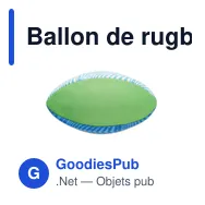Ballon de rugby plage personnalisable avec logo - GRAB - Miniature 2