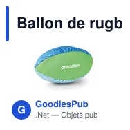 Ballon de rugby plage personnalisable avec logo - GRAB - Miniature 4