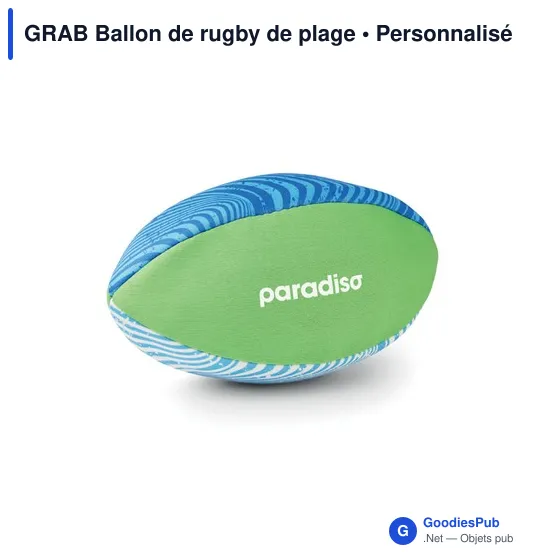 Ballon de rugby plage personnalisable avec logo - GRAB - Image 4