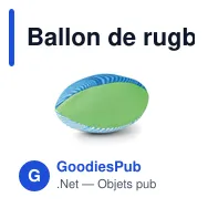 Ballon de rugby plage personnalisable avec logo - GRAB - Miniature 8