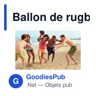 Ballon de rugby plage personnalisable avec logo - GRAB - Miniature 9