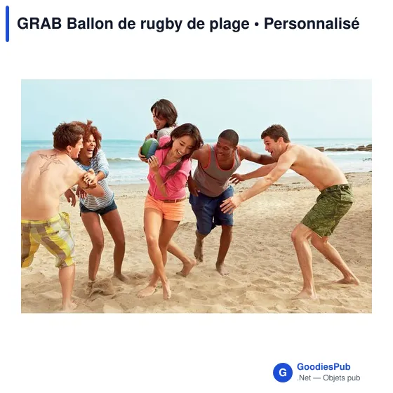 Ballon de rugby plage personnalisable avec logo - GRAB - Image 9