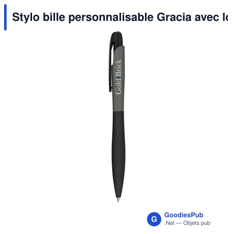 Stylo bille personnalisable Gracia avec logo