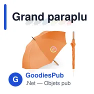 Grand parapluie canne personnalisable 25 pouces automatique avec logo - Canne - Miniature 1