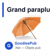 Grand parapluie canne personnalisable 25 pouces automatique avec logo - Canne - Miniature 2