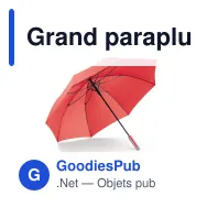 Grand parapluie canne personnalisable 25 pouces automatique avec logo - Canne - Miniature 4