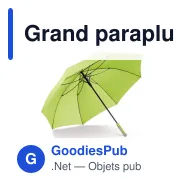 Grand parapluie canne personnalisable 25 pouces automatique avec logo - Canne - Miniature 7