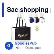 Sac shopping personnalisable en non-tissé 120 g/m² avec logo - Grand format - Miniature 1