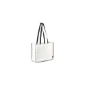 Variante Blanc - Sac shopping personnalisable en non-tissé 120 g/m² avec logo - Grand format