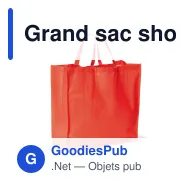 Grand sac shopping personnalisable en non-tissé 75 g/m² avec logo - 45 x 18 x 45 cm - Miniature 2