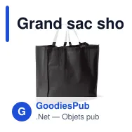 Grand sac shopping personnalisable en non-tissé 75 g/m² avec logo - 45 x 18 x 45 cm - Miniature 3