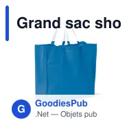 Grand sac shopping personnalisable en non-tissé 75 g/m² avec logo - 45 x 18 x 45 cm - Miniature 4