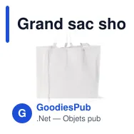 Grand sac shopping personnalisable en non-tissé 75 g/m² avec logo - 45 x 18 x 45 cm - Miniature 5