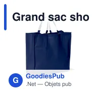 Grand sac shopping personnalisable en non-tissé 75 g/m² avec logo - 45 x 18 x 45 cm - Miniature 6
