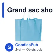 Grand sac shopping personnalisable en non-tissé 75 g/m² avec logo - 45 x 18 x 45 cm - Miniature 7