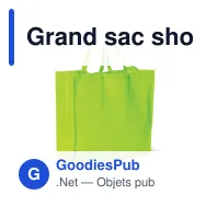 Grand sac shopping personnalisable en non-tissé 75 g/m² avec logo - 45 x 18 x 45 cm - Miniature 9