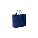 Variante Bleu foncé - Grand sac shopping personnalisable en non-tissé 75 g/m² avec logo - 45 x 18 x 45 cm