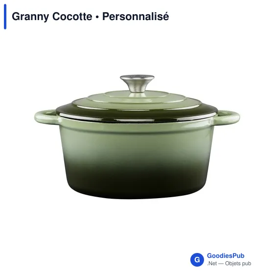 Cocotte en fonte personnalisable avec logo - Granny Cocotte - Image 1