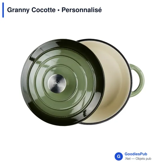 Cocotte en fonte personnalisable avec logo - Granny Cocotte - Image 3