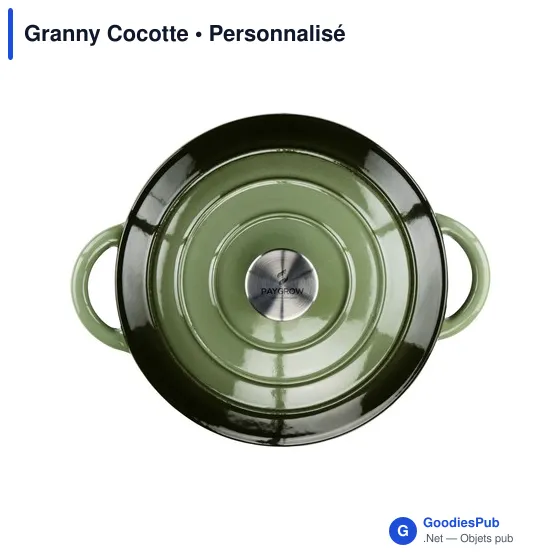 Cocotte en fonte personnalisable avec logo - Granny Cocotte - Image 4