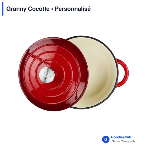 Cocotte en fonte personnalisable avec logo - Granny Cocotte - Image 9