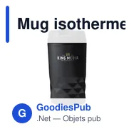 Mug isotherme personnalisable en acier inoxydable recyclé avec logo - Miniature 11