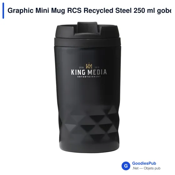 Mug isotherme personnalisable en acier inoxydable recyclé avec logo - Image 11