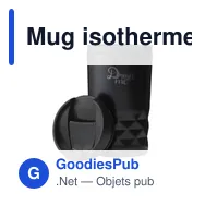Mug isotherme personnalisable en acier inoxydable recyclé avec logo - Miniature 12