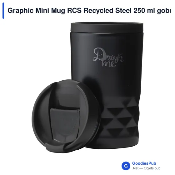 Mug isotherme personnalisable en acier inoxydable recyclé avec logo - Image 12