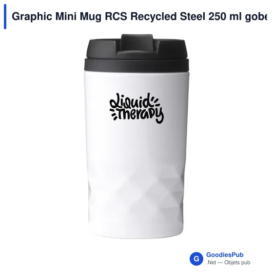 Mug isotherme personnalisable en acier inoxydable recyclé avec logo - Image 6