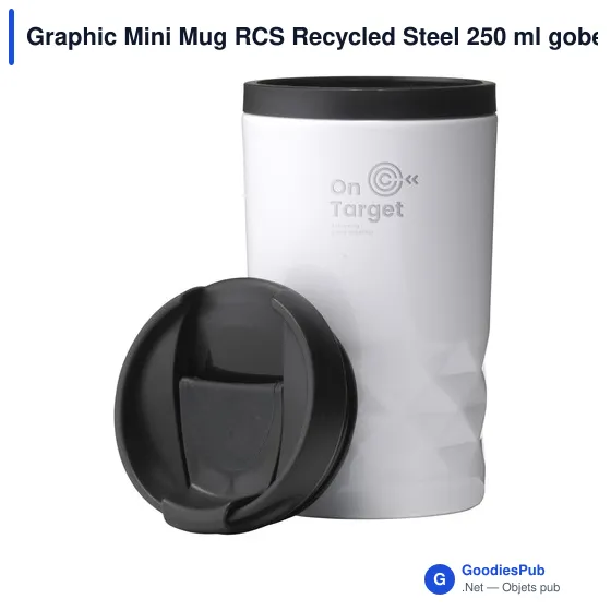 Mug isotherme personnalisable en acier inoxydable recyclé avec logo - Image 7