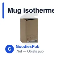 Mug isotherme personnalisable en acier inoxydable recyclé avec logo - Miniature 9