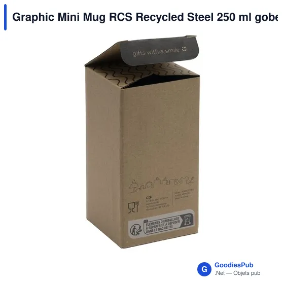 Mug isotherme personnalisable en acier inoxydable recyclé avec logo - Image 9