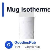 Mug isotherme personnalisable en acier inoxydable recyclé avec logo - Miniature 10