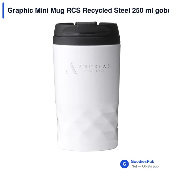 Mug isotherme personnalisable en acier inoxydable recyclé avec logo - Image 10