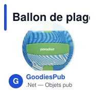 Ballon de plage personnalisable GRASP avec logo - Miniature 5