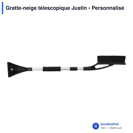 Gratte-neige télescopique personnalisable Justin avec logo - Image 2