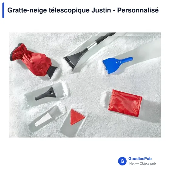 Gratte-neige télescopique personnalisable Justin avec logo - Image 3