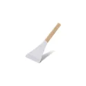 Variante Blanc - Grattoir à glace personnalisable en bambou et paille de blé avec logo - Blanc ou noir