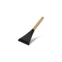 Variante Noir - Grattoir à glace personnalisable en bambou et paille de blé avec logo - Blanc ou noir
