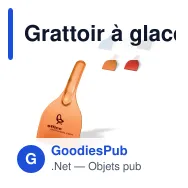 Grattoir à glace personnalisable coloris givrés avec logo - Grand format - Miniature 1