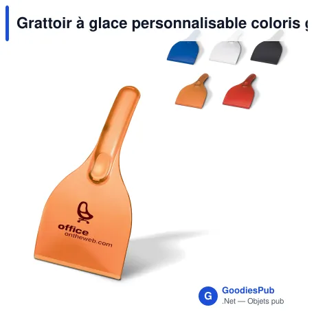 Grattoir à glace personnalisable coloris givrés avec logo - Grand format