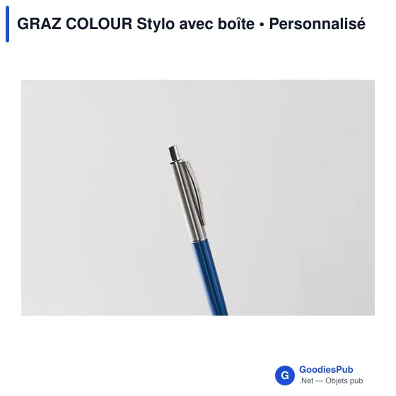 Stylo à bille personnalisable GRAZ COLOUR avec logo en boîte - Image 2