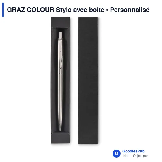 Stylo à bille personnalisable GRAZ COLOUR avec logo en boîte - Image 11