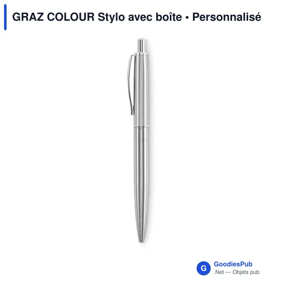 Stylo à bille personnalisable GRAZ COLOUR avec logo en boîte - Image 12